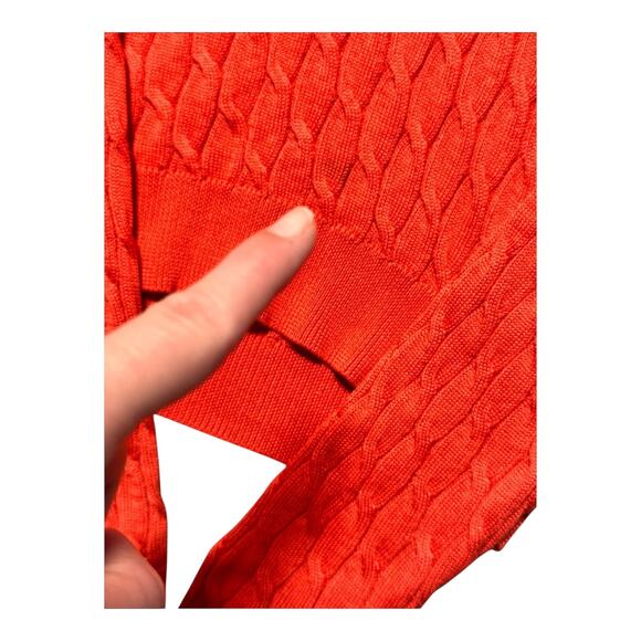 Masters Cableknit sweater women’s medium Bobby jones v-neck - Picture 4 of 11